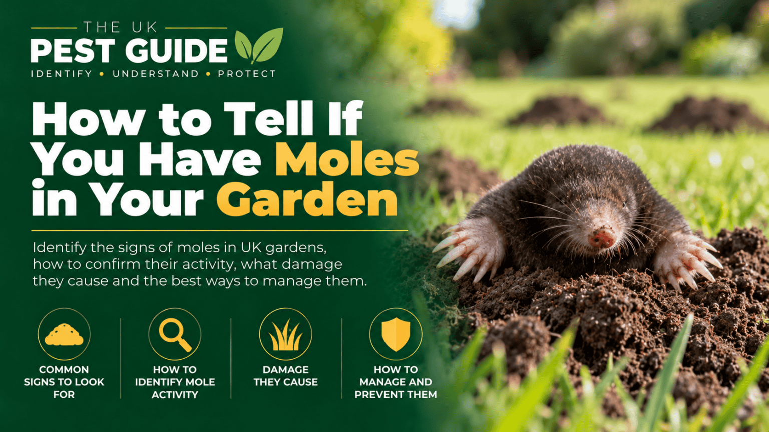 How to Tell If You Have Moles in Your Garden - UK Pest Guide